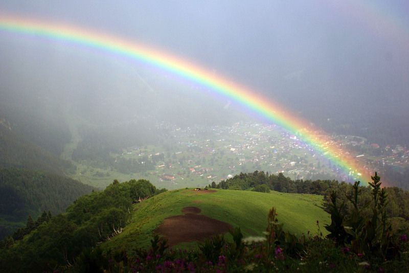 архыз Радуга над Архызом ... фото превью