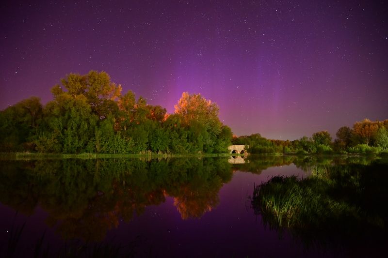 nikon никон Z5 nature весна фотография красота фото world северное сияние aurora полярное astronomy астрономия река небо звезды огни river sky lights moon луна месяц май may photo preview
