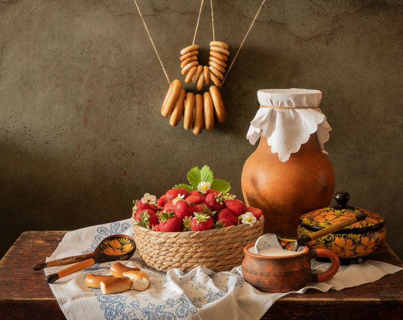 Клубника со сливками.photo preview