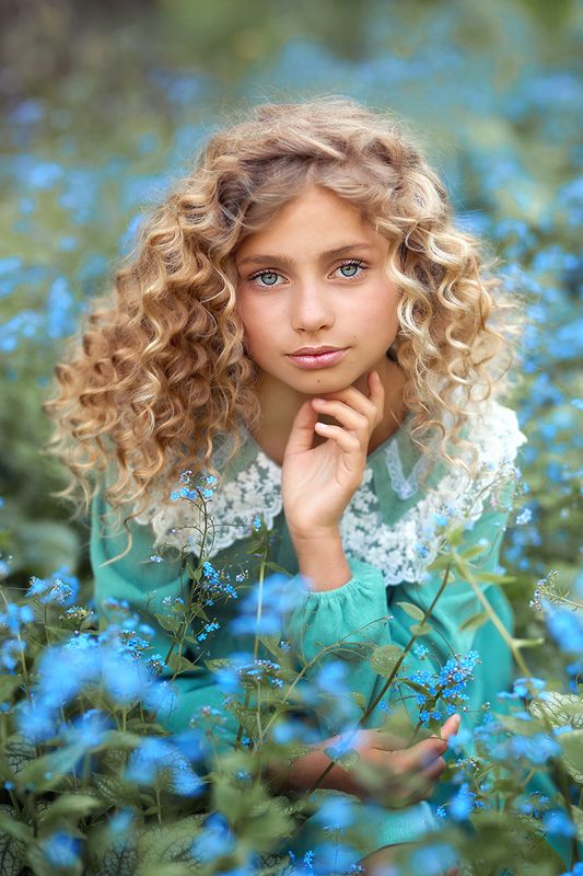 портрет, детский портрет модель, девочка Незабудкаphoto preview