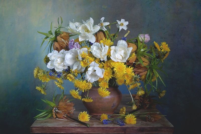 весна, цветы, тюльпаны, одуванчики, вера павлухина Весеннее пробуждение.photo preview