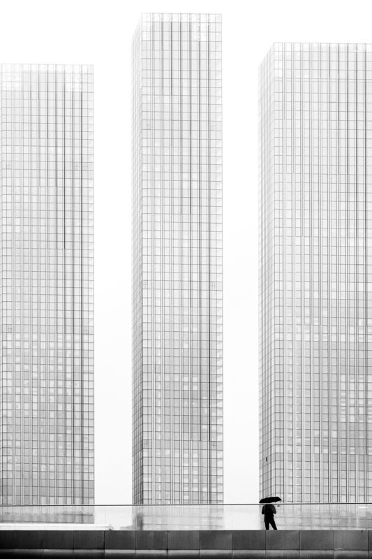 дома, человек, чб photo preview