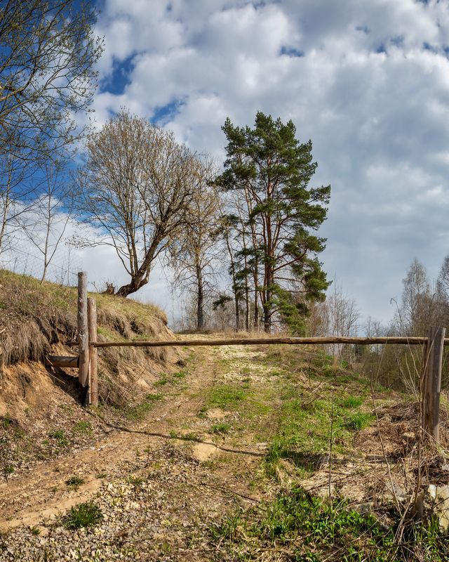 россия, весна, дорога, дерево, красиво, забор, облака, оредеж, ленинградская, область, пейзаж, Ленинградская область, Оредежphoto preview