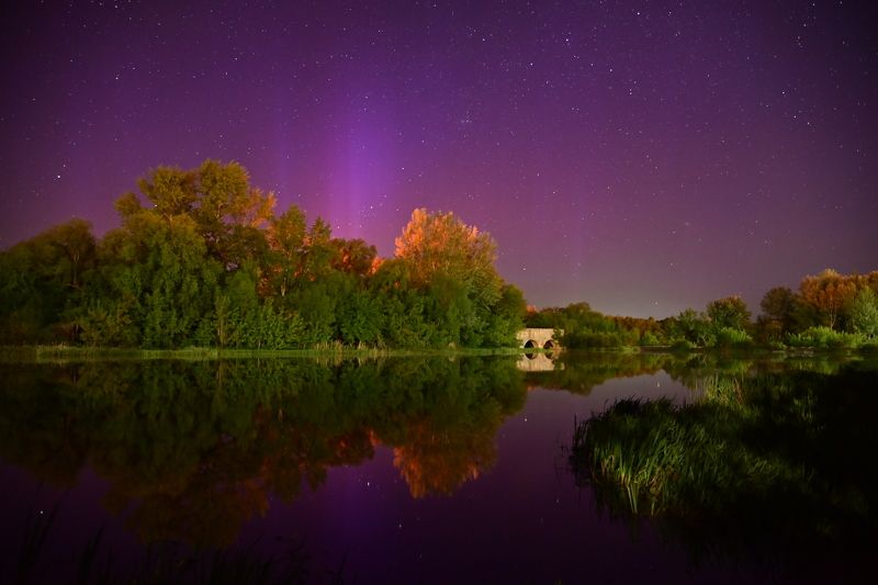 nikon никон Z5 nature весна фотография красота фото world северное сияние aurora полярное astronomy астрономия река небо звезды огни river sky lights moon луна месяц май may photo preview