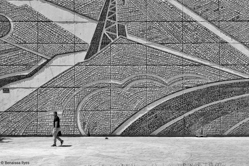 black and white, bnw, monochrome, art, architecture, building, outdoor, photography, wall, structure, moderne, street, wall, street photography, benaissa ilyes, algeria, On a sidewalkphoto preview