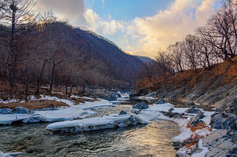 весна, вечер, ррудная Мартовский вечерphoto preview