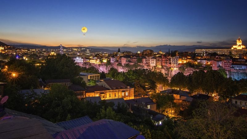 город, ночь Старый Тбилиси.photo preview