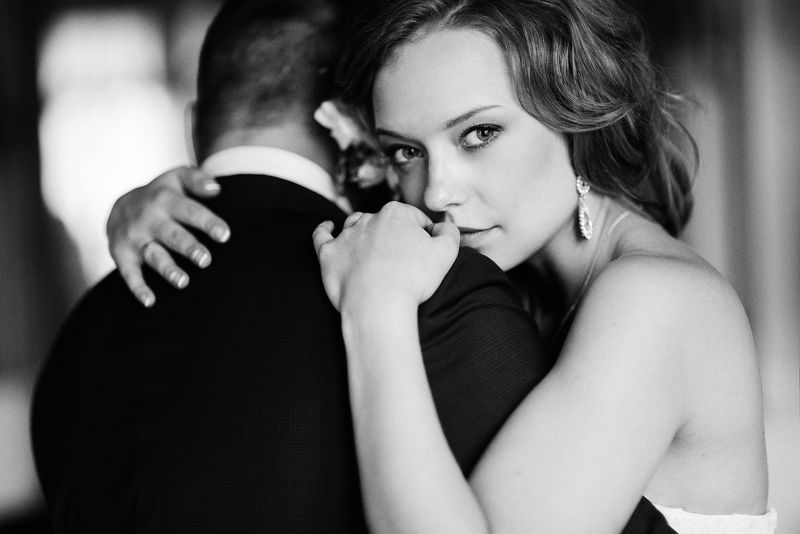 свадьба, девушка, взгляд, невеста, чб 33photo preview