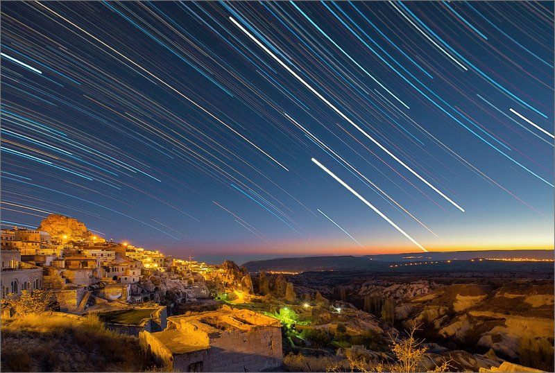 turkey, uchisar, night, track, stars, Учхисарphoto preview