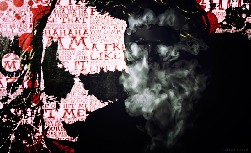 Дым, Маска, Мужчина, Парень Паровой джинphoto preview