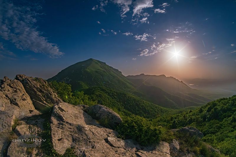 горы, лето, восход, КМВ, Россия, Ставрополье, Пятигорск Бештауphoto preview