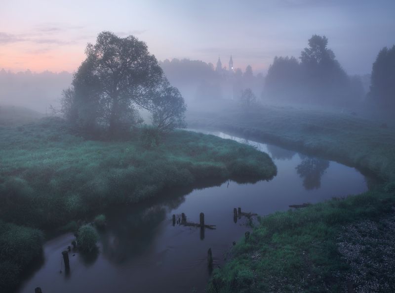 смольнево, киржачский район, владимирская область, сумерки, деревня Предрассветное Смольневоphoto preview