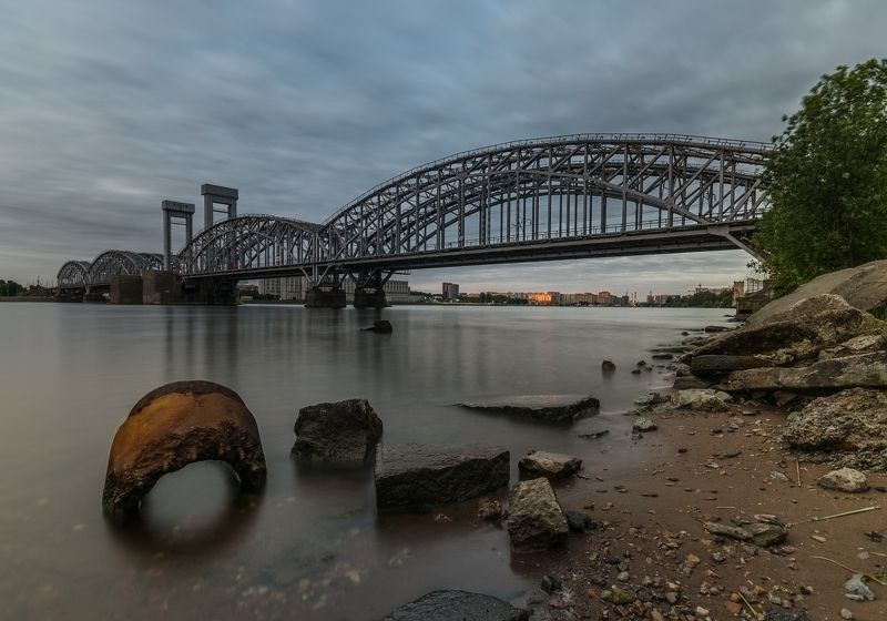 мост, санкт-петербург, питер, нева, bridge, петербург Железнодорожный мостphoto preview