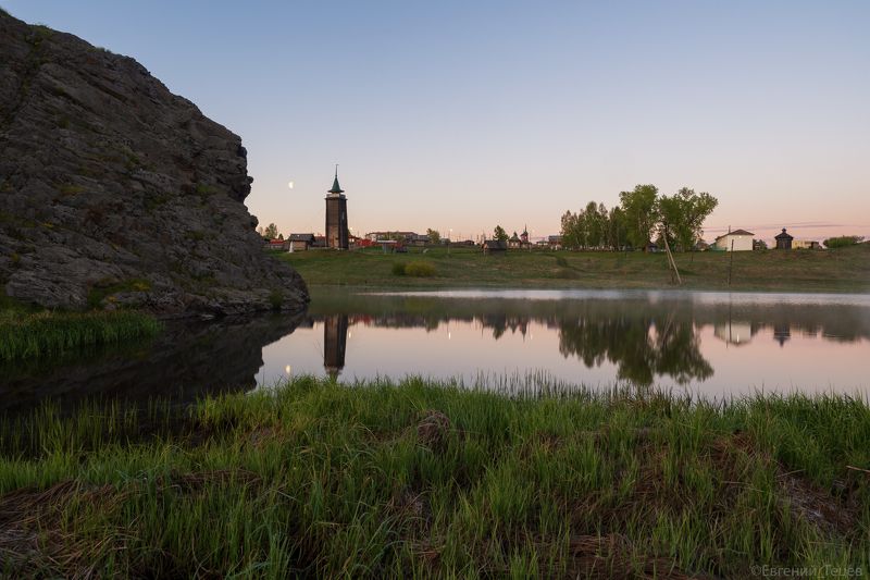 урал, деревня, река, утро, рассвет Ранним утромphoto preview