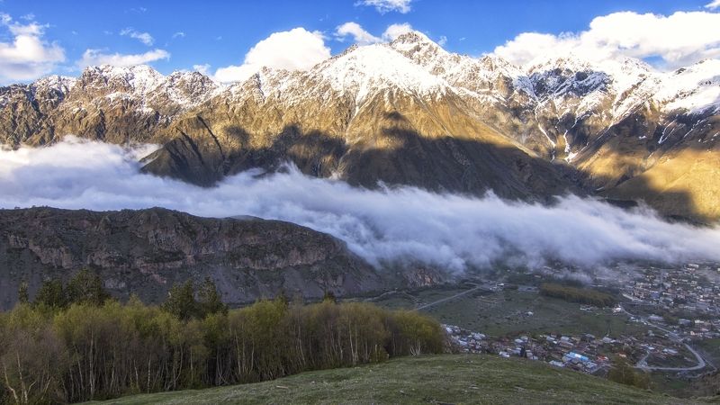 горы,туман,село. Сванетия.photo preview