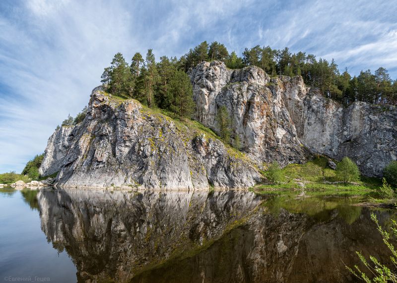 урал, пейзаж, река, реж, скала, лето Река Реж, Шайтан камень, Свердловская областьphoto preview