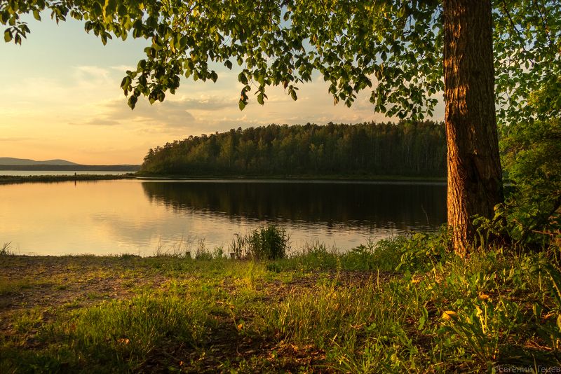 пейзаж, урал, закат, озеро, leica Теплый вечер на озере Иртяшphoto preview