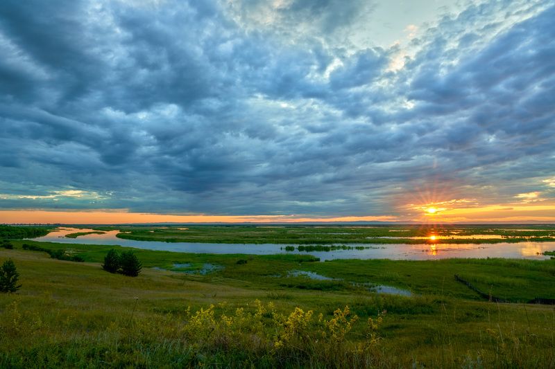 Закат в дельте Селенгиphoto preview