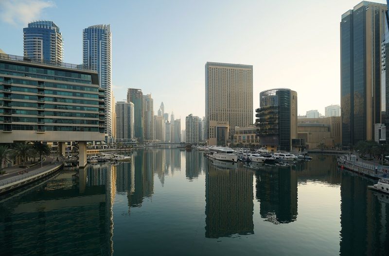 city, skyscraper, bay, architecture, yacht, embankment, building, pond, futurism, concept, megapolis Morningphoto preview