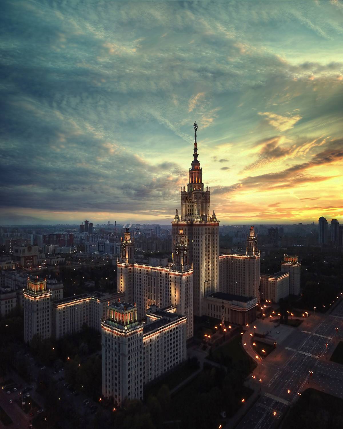 мгу, университет, сталинские высотки, сталинская высотка, москва, закат, ашот, григорян фотограф, Ашот Григорян