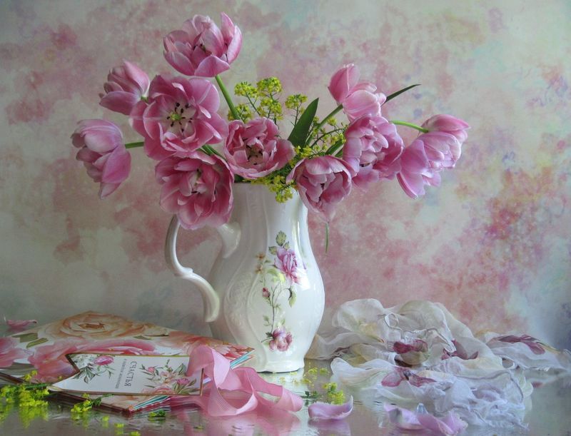 тюльпаны, розовый цвет Природы искренний подарокphoto preview