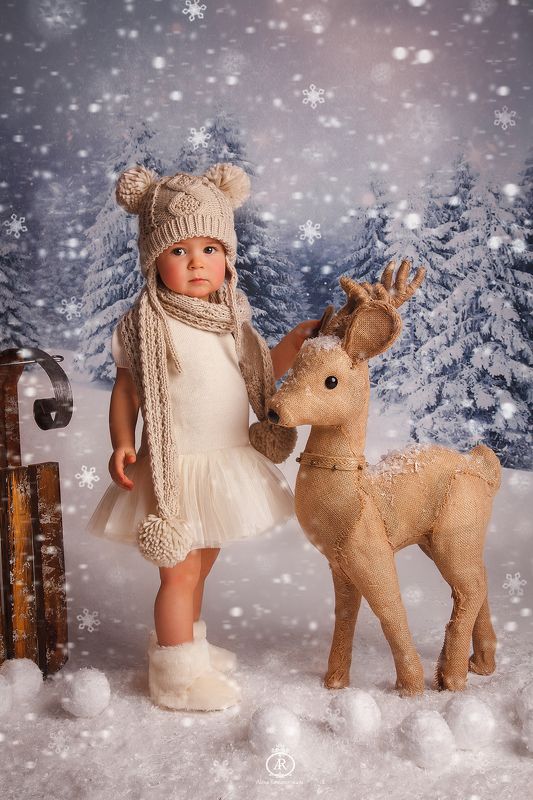 snow, studio, winter, girl ***photo preview