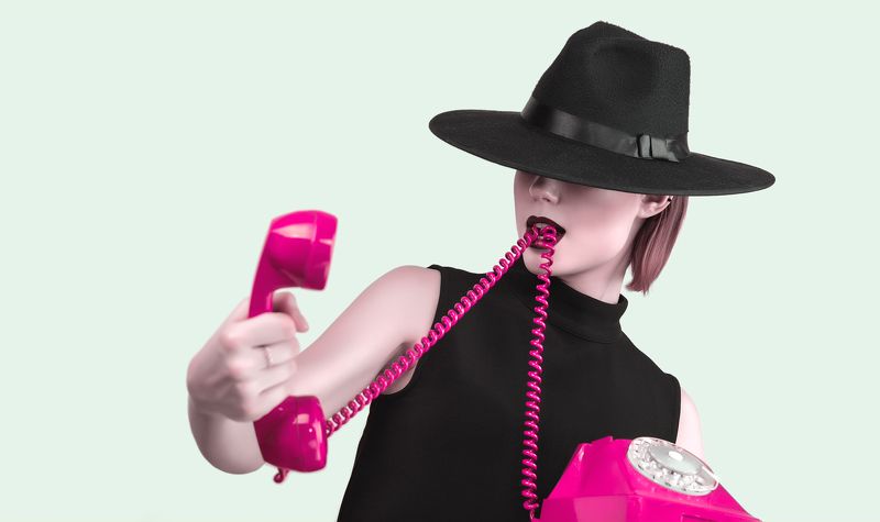 Black, Black and white, Girl, Hat, Minimal, Pink Розовыйphoto preview