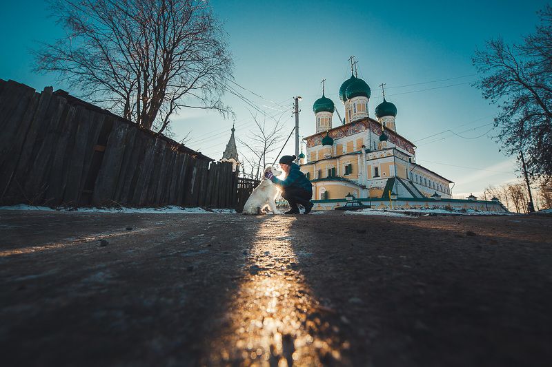Город, Лучи, Собака, Тутаев, Храм Пёсикphoto preview