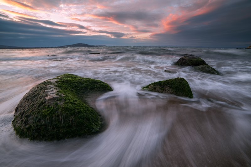 sunset beach landscape  Sunset, away from snowy mountains...photo preview