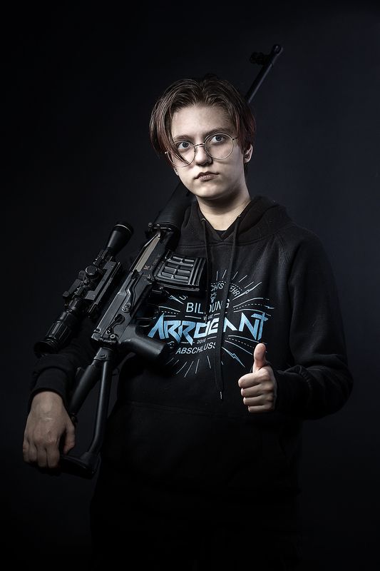 снайпер, снайперская винтовка, девочка ***photo preview