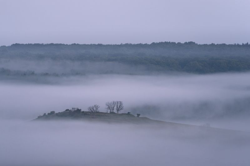 туман, вечер, пейзаж Туман фото превью
