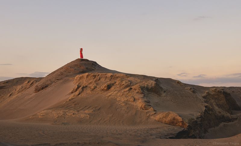 пустыня, песок, бархан, девушка ***photo preview