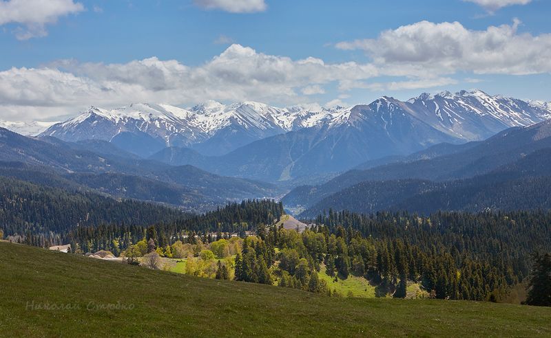 кавказ горы архыз Взгляд с перевала фото превью