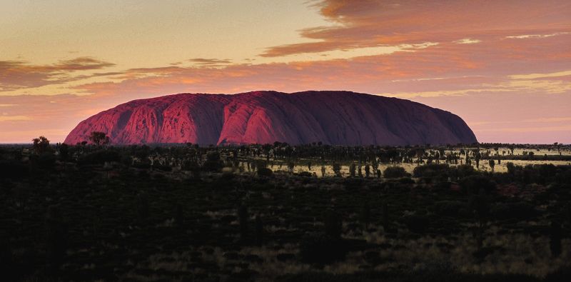 австралия, пустыня, гора, улуру, аборигены, северные территории Улуру фото превью