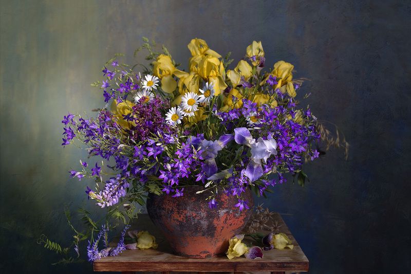натюрморт, вера павлухина, цветы, полевые, Летняя свежестьphoto preview