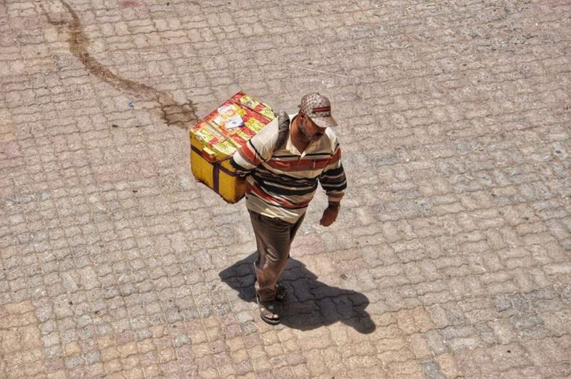 Things melted and his soul melted with them? And no one\'s heart cooled. Sad ice cream sellerphoto preview