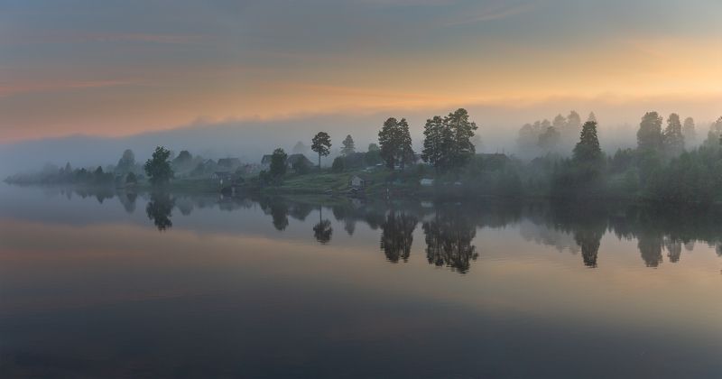 рассвет, утро, река, свирь Утро на реке Свирь фото превью