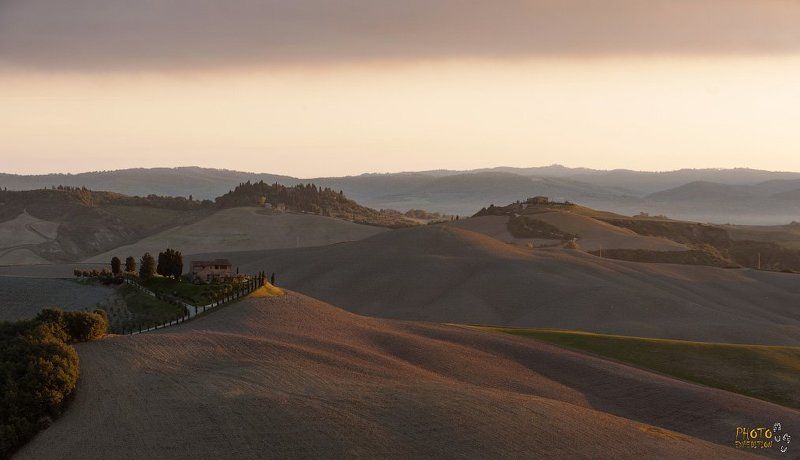 фототур, тоскана, рассвет, холмы, туман Тоска-наphoto preview