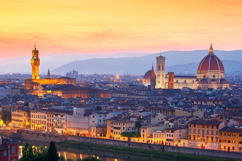 Palazzo Vecchio, Duomo, florence, firenze, Florentia, Fiorenza, italy, toscana, tuscany, europe, italian, town, city, night, Vecchio, River, Arno, journey, Picturesque Флоренцияphoto preview