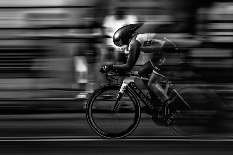 B&w, Bicycle, Bike, Circuit, Gril, Race, Street Determination and speedphoto preview