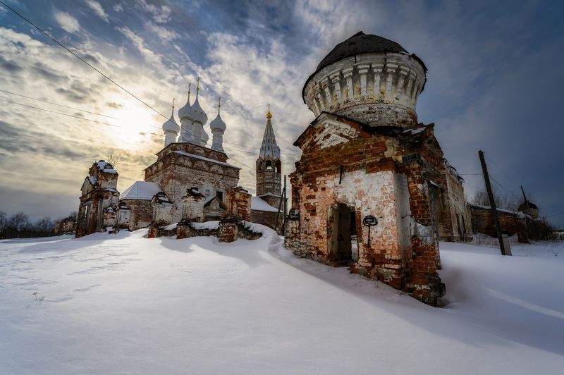 россия, село, деревня, дунилово, зима, храм, церковь, заброшка Зимний день в Дуниловоphoto preview