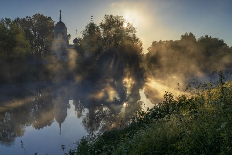 рязанцы, троицкий храм, троица, утро, рассвет Утро на Троицуphoto preview
