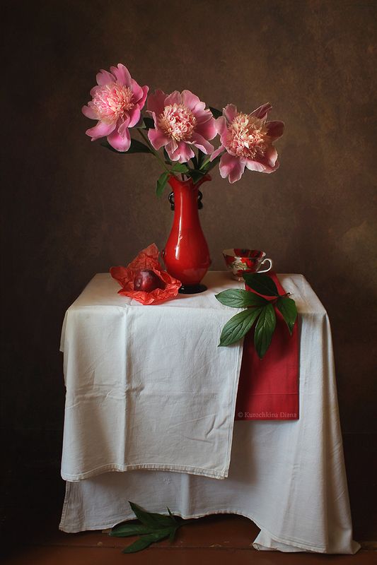 натюрморт, цветы, пионы пока цветут пионы..photo preview