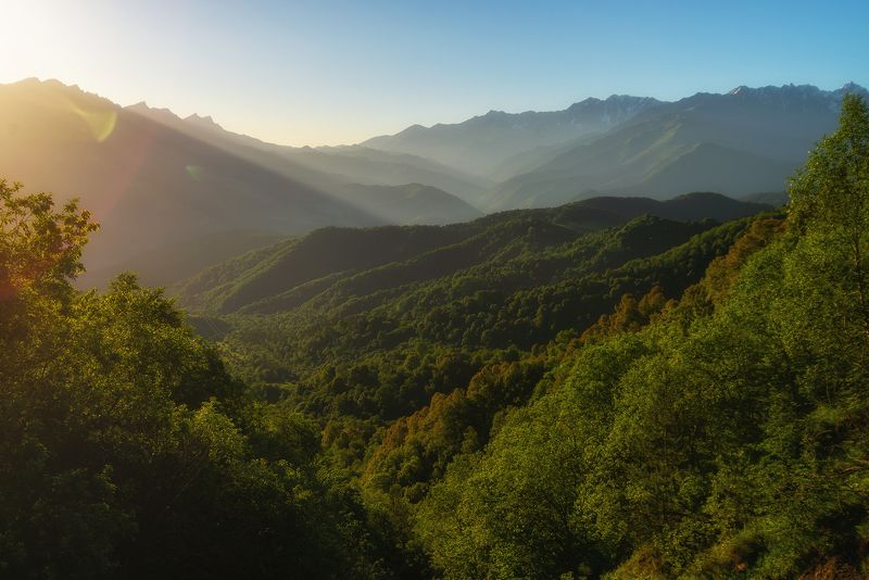 респ. ингушетия горы на рассветеphoto preview