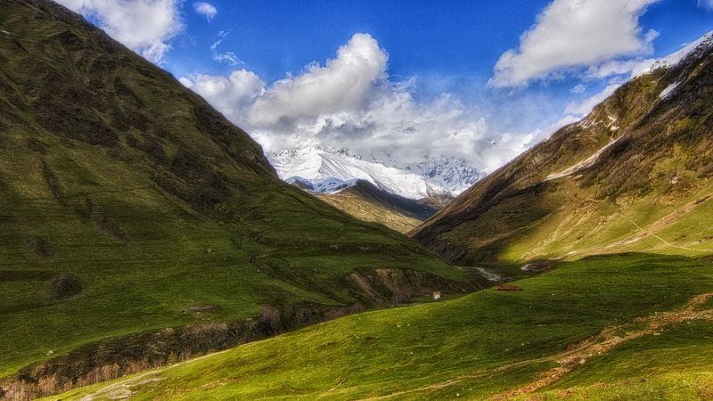 горы, вечерний свет. \