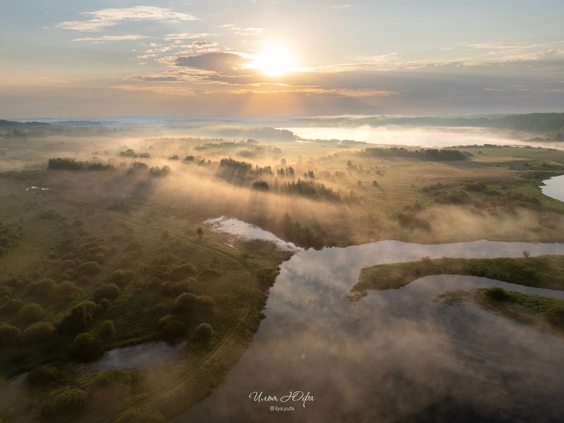 рассвет, Пушгоры, Пушкинские горы Рассвет на Савкиной горкеphoto preview