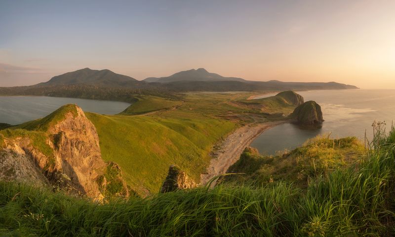 Закат с видом вулканыphoto preview