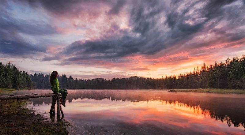 болгария, озеро, река, водоем, утро, вечер, закат, восход, лес, природа, широкая поляна, природный парк, bulgaria, lake, river, pond, sunset, sunrise, forest, morning, evening, wood, national park Заповедник Широкая поляна / Wide meadow фото превью