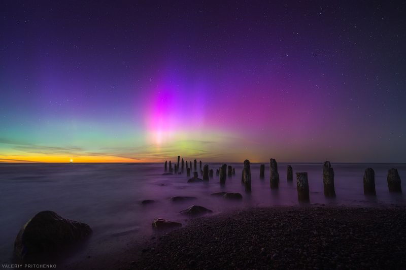 Северное сияние над Балтикойphoto preview