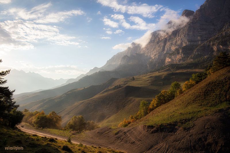 закат, эрзи, пейзаж, ингушетия Эрзи фото превью